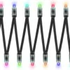 SEZO WS2811 Diffused String Light Dream Color RGB Individually Addressable LED Pixels Module For Christmas Party Outdoor Advertising Decor IP68 Waterproof 12mm 50PCS/Set DC5V (Black Wire)
