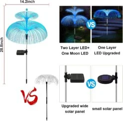 WRRLIGHT Solar Garden Lights - New Upgraded Solar Jellyfish Lights 2 Pack Solar Lights For Outside Solar Outdoor Waterproof Lights For Pathway Yard Patio Lawn Christmas Party Decor -Xmas Lighting Shop 71lxACUb0DL. AC SL1500