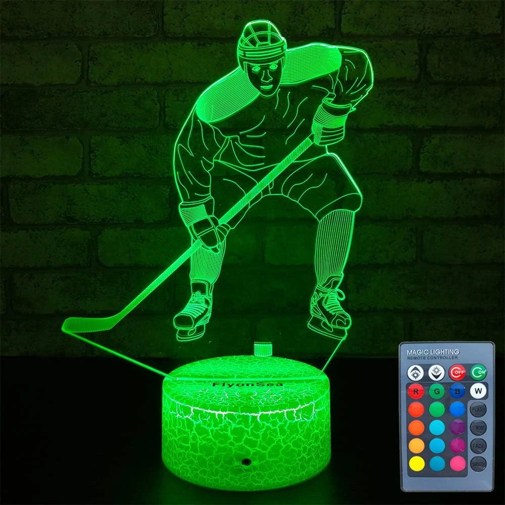 FlyonSea Kids Ice Hockey Gifts,Ice Hockey Toys 16 Color Changing Kids Night Light With Touch And Remote Control, Mens Ice Hockey Decor Light Birthday Christmas Gifts For Kids Boys Baby 1 FlyonSea Kids Ice Hockey Gifts,Ice Hockey Toys 16 Color Changing Kids Night Light With Touch And Remote Control, Mens Ice Hockey Decor Light Birthday Christmas Gifts For Kids Boys Baby