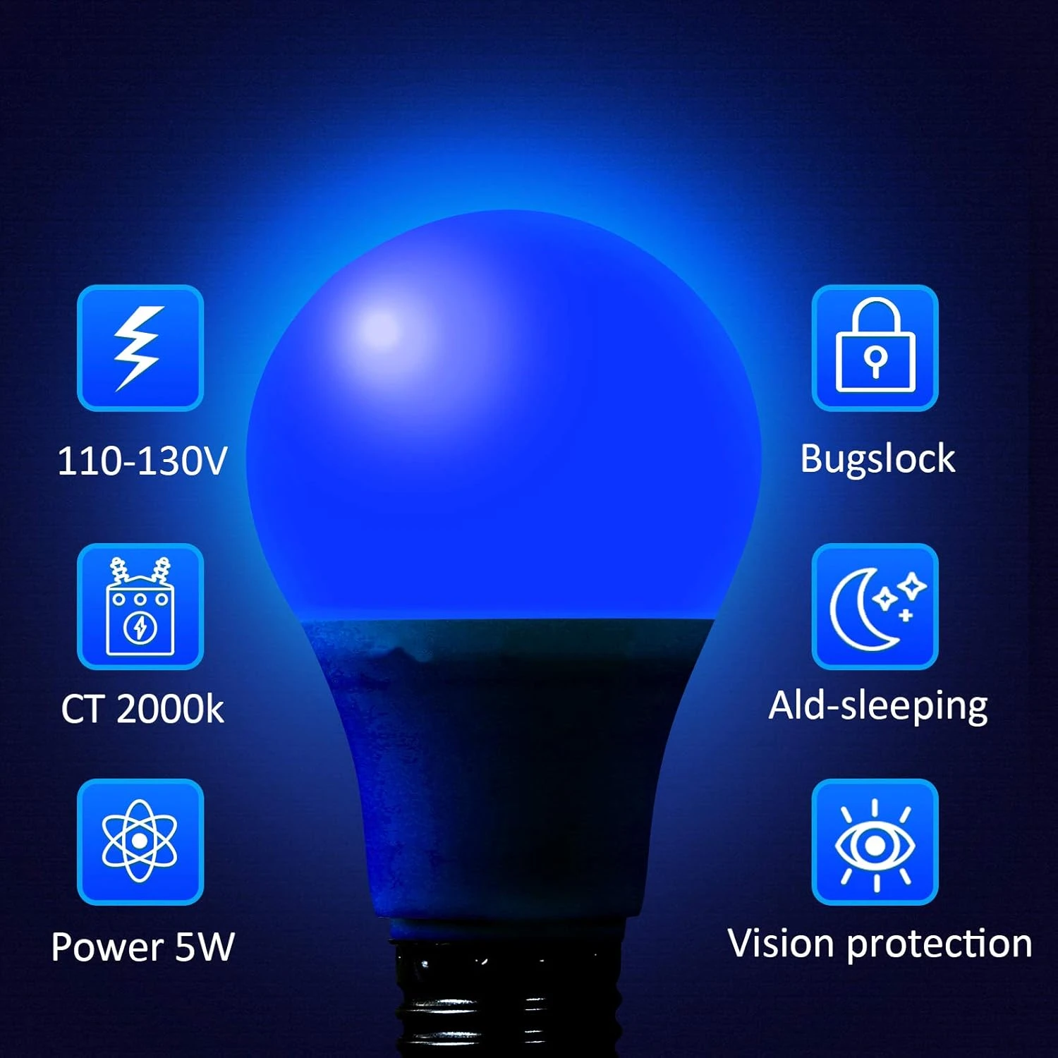 KQHBEN A19 LED Colored Light Bulbs, 5Watts (40w Equivalent), E26 Base, For Wedding Halloween Christmas Party Bar Mood Ambiance Decor 4 KQHBEN A19 LED Colored Light Bulbs, 5Watts (40w Equivalent), E26 Base, For Wedding Halloween Christmas Party Bar Mood Ambiance Decor - Image 4