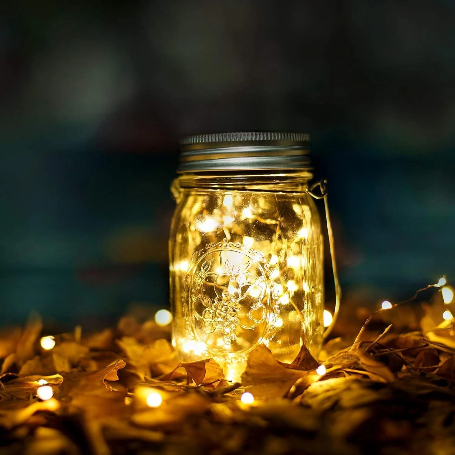 YJFWAL Mason Jar Solar Lights, 12 Pack 30 LED Solar Fairy Lights Mason Jar Lights Lantern String Lights For Garden,Patio,Yard,Family,Party,Birthday,Wedding, Christmas Decoration(No Jars) Warm White 5 YJFWAL Mason Jar Solar Lights, 12 Pack 30 LED Solar Fairy Lights Mason Jar Lights Lantern String Lights For Garden,Patio,Yard,Family,Party,Birthday,Wedding, Christmas Decoration(No Jars) Warm White - Image 5