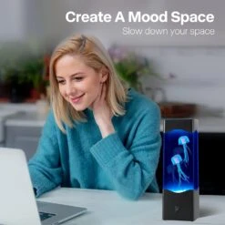 Gifts For Adults Kids, Multi-Color Jellyfish Lava Lamp, USB Powered Aquarium Night Lights With 3 Jellyfish,Office Room Desktop Decoration, Gifts For Christmas Birthdays Holidays (Black) -Xmas Lighting Shop 71monPmTkgL. AC SL1500