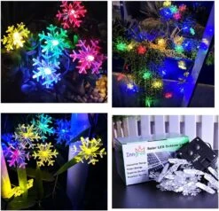 Inngree Solar Christmas Fairy String Lights 20 Ft 30 LED 8 Modes Solar Snowflake Outdoor Waterproof Powered String Lights For Garden Patio Yard Home Christmas Tree Parties(Multicolor) -Xmas Lighting Shop 71mqaBAws4L. AC SL1000