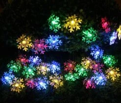 Inngree Solar Christmas Fairy String Lights 20 Ft 30 LED 8 Modes Solar Snowflake Outdoor Waterproof Powered String Lights For Garden Patio Yard Home Christmas Tree Parties(Multicolor) -Xmas Lighting Shop 71msMN2HyML. AC SL1177