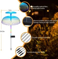 KNHUOS Solar Garden Lights 12 Pack Waterproof Solar Lights For Outside 7 Colors Changing Double Jellyfish Solar Lights Solar Outdoor Lights For Christmas Halloween Pool Outdoor Yard Garden Decor -Xmas Lighting Shop 71n0ItasDtL. AC SL1500