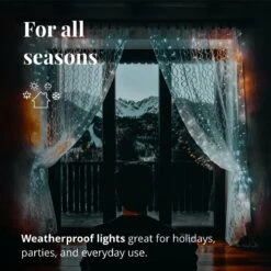 Twinkly Curtain – App-Controlled LED Christmas Lights With 210 RGB+W (16 Million Colors + Warm White) LEDs. 5 By 7 Feet. Clear Wire. Indoor And Outdoor Smart Lighting Decoration 13 Twinkly Curtain – App-Controlled LED Christmas Lights With 210 RGB+W (16 Million Colors + Warm White) LEDs. 5 By 7 Feet. Clear Wire. Indoor And Outdoor Smart Lighting Decoration -Xmas Lighting Shop 71n44lIYWPL. AC SL1200