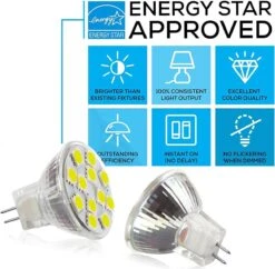 SANSUN 2.4W LED MR11 Light Bulbs, 12v 20w Halogen Replacement, Fiber Optics Christmas Tree Bulb, G4/GU4/GZ4 Bi-Pin Base, Daylight White 4000K, Non-Dimmable, (Pack Of 4) 11 SANSUN 2.4W LED MR11 Light Bulbs, 12v 20w Halogen Replacement, Fiber Optics Christmas Tree Bulb, G4/GU4/GZ4 Bi-Pin Base, Daylight White 4000K, Non-Dimmable, (Pack Of 4) -Xmas Lighting Shop 71n82M hOkL. AC SL1200
