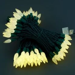 YULETIME Warm White One-Piece C6 LED Christmas Lights, Total 71 Feet 140 Count 2 Strands 35.5ft 70ct 6" Spacing Waterproof Strawberry String Light (Warm White) -Xmas Lighting Shop 71nU4PcHnLL. AC SL1500