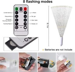 LIGHTNUM 2 Pack Firework Lights Outdoor LED Starburst Lights Battery Operated Copper Wire 8 Mode Dimmable Lights With Romote Control Starburst Christmas Lights For Home, Patio, Indoor (Warm White) -Xmas Lighting Shop 71nigibonoL. AC SL1500