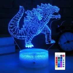 SHINECLOUD Godzill-a Night Light Godzill-a Lamp Godzill-a Toys Decor Light,Romote Control&16 Color,Birthday Gifts For Boys/Christmas Gifts For Children(Classic) (XCY2022081001)