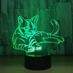 7 Color Changing Night Lamp 3D Atmosphere Bulbing Light 3D Visual Illusion LED Lamp For Kids Toy Christmas Birthday Gifts (Cat) -Xmas Lighting Shop 71oSkAPHKGL. SL1000
