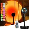 Mydethun Fathers Day Gift 16 Colors Sunset Lamp Projector - 360 Degree Rotation, Remote Control, Romantic LED Lights Floor Lamp For Bedroom, Photography, Home, Mood, Christmas Decor & Office