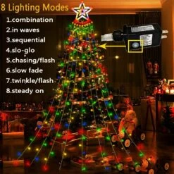 Outdoor Christmas Decorations, Aokudoni 12.6ft 350LED Waterfall Lights, 8 Modes Christmas Lights, Christmas Decorations For Tree, Outdoor Christmas Lights For House Tree Holiday Party, Multicolor -Xmas Lighting Shop 71ocvDBYrnL. AC SL1000