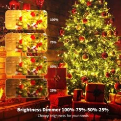 Chuya 300LED Dual Color Changing Christmas Tree Lights,Warm White To Multi Color,End-to-End Plug 9 Modes,105ft Outdoor Indoor String Lights For Christmas Holidays Party Wedding Decoration -Xmas Lighting Shop 71oxoFBbS9L. AC SL1000