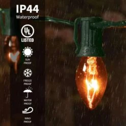 CHYParty 25 Pack C7 Clear Replacement Bulbs, 5W Incandescent Night Light, E12 Candelabra Base, Warm White 2700K C7 Bulbs For Indoor/Outdoor Christmas Halloween Patio String Lights Decor 9 CHYParty 25 Pack C7 Clear Replacement Bulbs, 5W Incandescent Night Light, E12 Candelabra Base, Warm White 2700K C7 Bulbs For Indoor/Outdoor Christmas Halloween Patio String Lights Decor -Xmas Lighting Shop 71p6fPl6e2L. AC SL1500