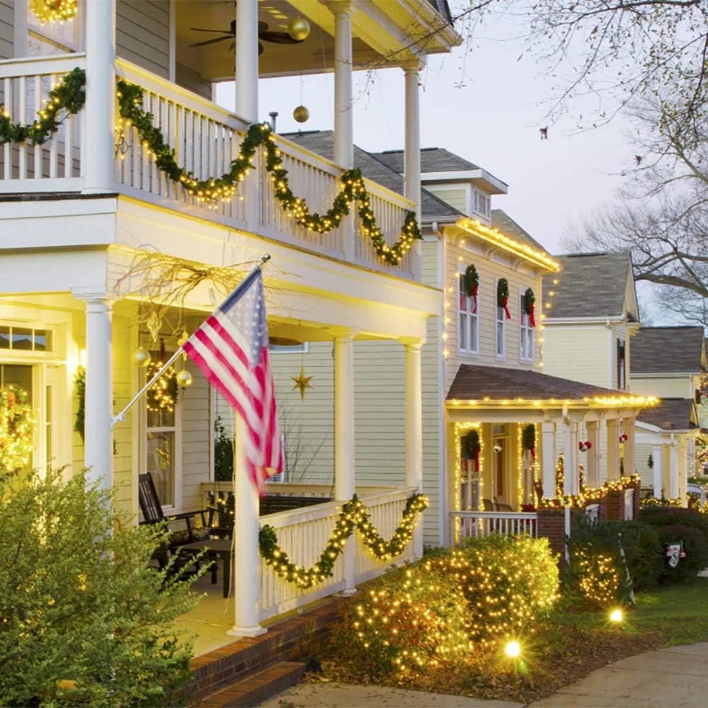 XTF2015 105ft 300 LED Christmas String Lights, End-to-End Plug 8 Modes Christmas Lights - UL Certified - Outdoor Indoor Fairy Lights Christmas Tree, Patio, Garden, Party, Wedding, Holiday (Warm White) 4 XTF2015 105ft 300 LED Christmas String Lights, End-to-End Plug 8 Modes Christmas Lights - UL Certified - Outdoor Indoor Fairy Lights Christmas Tree, Patio, Garden, Party, Wedding, Holiday (Warm White) - Image 4