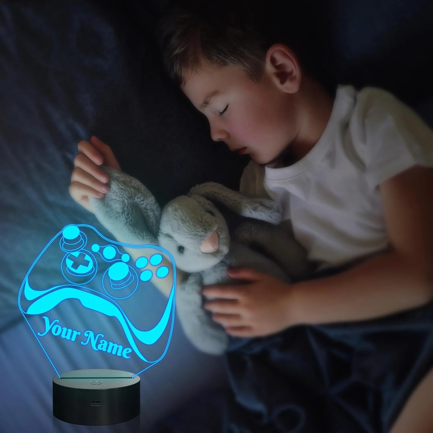 Attivolife Personalized 3D Game Theme Night Light, Table Desk Lamp Engraved Name Letter, Multicolor Custom LED Best Home Decor Birthday Christmas Gifts Toys For Boys Girls Kids 4 Attivolife Personalized 3D Game Theme Night Light, Table Desk Lamp Engraved Name Letter, Multicolor Custom LED Best Home Decor Birthday Christmas Gifts Toys For Boys Girls Kids - Image 4