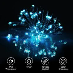 Dazzle Bright Color Changing Fairy Lights Battery Operated, 2 Pack 20 FT 60 LED Silver Copper Wire RGB String Lights With Remote, Waterproof Christmas Decorations For Indoor Outdoor Yard Party Decor -Xmas Lighting Shop 71pSfJzbmyL. AC SL1500
