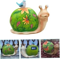 CALLARON Solar Snail Light LED Solar Lights Solar Lamp Outdoor LED Decor Solar Garden Snail Christmas Decorations Solar Garden Statues Outdoor Yard Decoration Lawn Solar Light Lawn Lamp LED -Xmas Lighting Shop 71pb 40ceL. AC SL1223