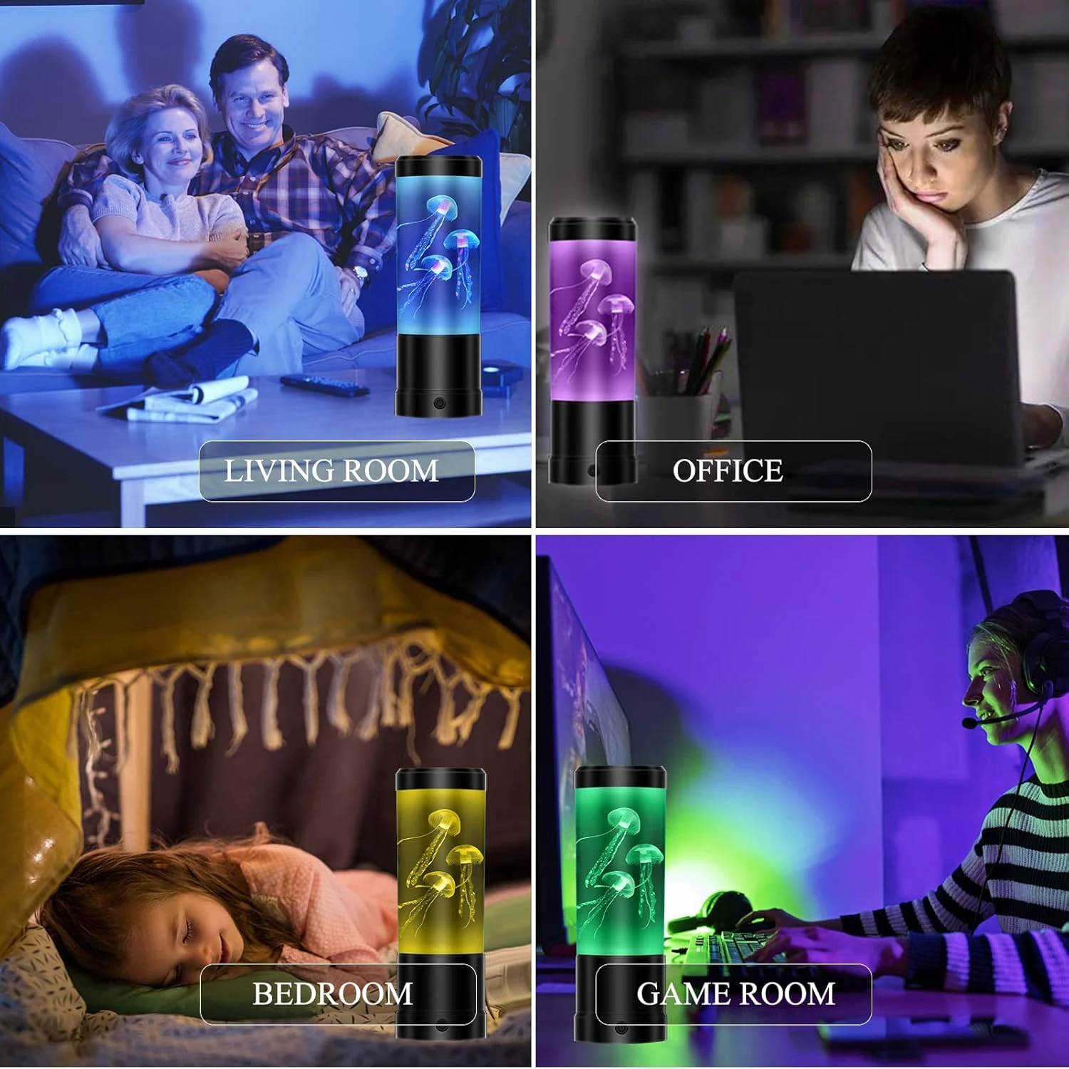 Lava Lamp For Adults Kids, LED Multi-Color Jellyfish Lava Lamps Novelty Night Light Mood Table Lamp For Home Bedroom Office Desktop Decoration Halloween Birthdays Christmas Gifts Holidays Presents 3 Lava Lamp For Adults Kids, LED Multi-Color Jellyfish Lava Lamps Novelty Night Light Mood Table Lamp For Home Bedroom Office Desktop Decoration Halloween Birthdays Christmas Gifts Holidays Presents - Image 3