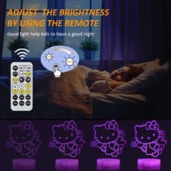 Cat Night Light - Kitty Lamp, 7 Color Change Decor Lamp With Remote, Dim, Timer, Gifts For Christmas Birthday Girls -Xmas Lighting Shop 71punCeIb4L. AC SL1300