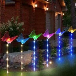 Abkshine Set Of 6 Butterfly Solar Garden Lights, Waterproof Color Changing Butterfly Stake Lights For Yard Garden Decor Outdoor Halloween Christmas Decorations, Unique Gardening Gifts For Women Mom -Xmas Lighting Shop 71qSZ5j5X3L. AC SL1500