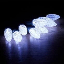 NIOSTA C9 Christmas Lights, 50 LED 30Ft Pure White Quick Clip Outdoor Christmas Lights, Connectable Waterproof Christmas Lights For House, Roof Etc (Clips Included) -Xmas Lighting Shop 71qkQqM2WYL. AC SL1500