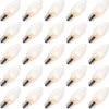 25 Pack C9 Bulbs Incandescent Light Bulbs, Christmas C9 Replacement Bulbs For Christmas String Light, E17 Intermediate Base, 7 Watt, Clear