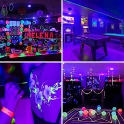 Onforu 2 Pack 120W Equiv LED Black Light Bulb, BR30 E26 Blacklight Bulbs For Glow In The Dark, 385-400nm, 15W Black Light Flood Light For Halloween Christmas Party, Body Paint, Fluorescent Poster -Xmas Lighting Shop 71r5fP18HbL. AC SL1200