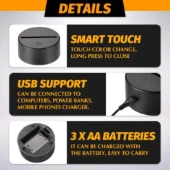 48 Pieces 3D Night LED Light Lamp Base, 16 Colors LED Display Base With Remote Control And USB Cable, Christmas Decorative Light Lamp Base Stand For Acrylic, Restaurant Room Shop, Black Color -Xmas Lighting Shop 71r9sVq7LOL. AC SL1500 2