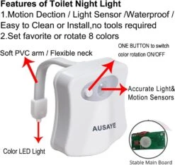 2Pack Toilet Light Motion Sensor Activated Toilet Bowl Night Lights, AUSAYE Led 8 Colors Toilet Night Light Fun Lamp On Toilet Seat Bathroom Night Light For Kids Adults Christmas Gifts 14 2Pack Toilet Light Motion Sensor Activated Toilet Bowl Night Lights, AUSAYE Led 8 Colors Toilet Night Light Fun Lamp On Toilet Seat Bathroom Night Light For Kids Adults Christmas Gifts -Xmas Lighting Shop 71rFNXkuaOL. AC SL1500