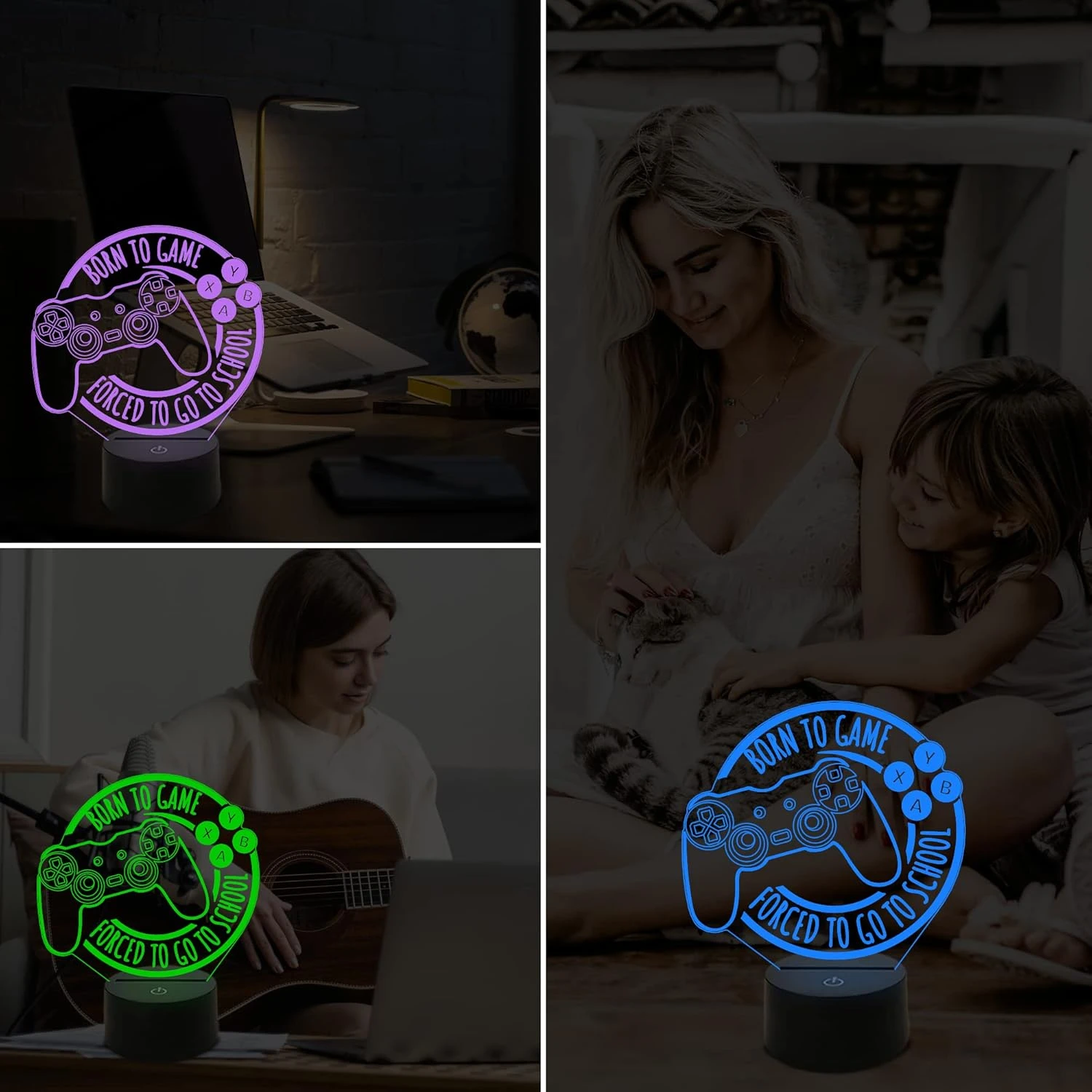 Anywin Game Night Light, Game Lamp For Kids, Game Console Night Light Gift, Christmas Holiday Birthday Gifts For Boys Boyfriend Him,Born To Game Forced To Go To School Lamp 6 Anywin Game Night Light, Game Lamp For Kids, Game Console Night Light Gift, Christmas Holiday Birthday Gifts For Boys Boyfriend Him,Born To Game Forced To Go To School Lamp - Image 6