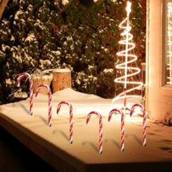 FUNPENY 10.6" Christmas Candy Cane Pathway Markers Lights, Set Of 10 Connectable Christmas Walkway Stakes Lights With 60 Warm White Lights Decorations For Xmas Outdoor Indoor Yard Lawn Decor 10 FUNPENY 10.6" Christmas Candy Cane Pathway Markers Lights, Set Of 10 Connectable Christmas Walkway Stakes Lights With 60 Warm White Lights Decorations For Xmas Outdoor Indoor Yard Lawn Decor -Xmas Lighting Shop 71rcjL3KyL. AC SL1500