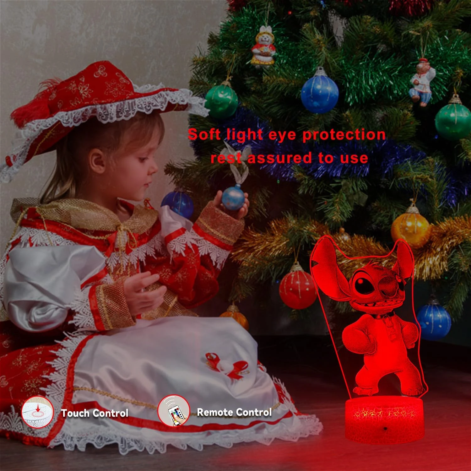 Honfenfa Stitch Light,Stitch Night Light With Remote & Smart Touch,7 Colors + 16 Colors Changing Opreated,Stitch Lamp For Children's Room Decoration,Children's Day Gift, Christmas Gifts 6 Honfenfa Stitch Light,Stitch Night Light With Remote & Smart Touch,7 Colors + 16 Colors Changing Opreated,Stitch Lamp For Children's Room Decoration,Children's Day Gift, Christmas Gifts - Image 6