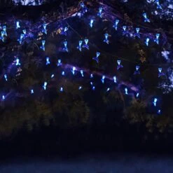 SEMILITS Solar String Lights Outdoor Waterproof 30 Led Fishtail String Lights For Patio Garden Yard Christmas Decor Blue -Xmas Lighting Shop 71sEXowuMwL. AC SL1500