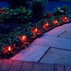 SUNSGNE Christmas Flicker Flame String Lights, 10Ft Amber Flame Lights Outdoor Patio Lights C7 Christmas String Lights For Outdoor Halloween Christmas Decoration- Green Wire -Xmas Lighting Shop 71stCp5j26L. AC SL1000