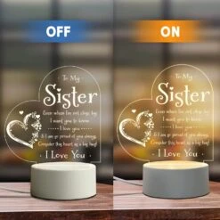 Afterprints Sister Gifts - To My Sister Night Light, Gifts For Sisters From Sisters Brother On Birthday Graduation Christmas, Engraved Night Lamp -Xmas Lighting Shop 71t4FTJGBxL. AC SL1500