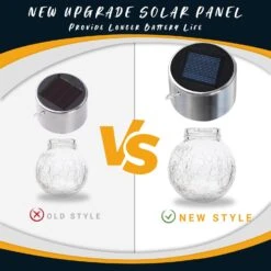 GIGALUMI 12 Pack Solar Outdoor Lights, Solar Hanging Lights For Christmas Decoration-Cracked Glass Solar Lights Outdoor Waterproof For Garden, Yard, Fence, Tree(Warm White) -Xmas Lighting Shop 71tE2vokkaL. AC SL1500