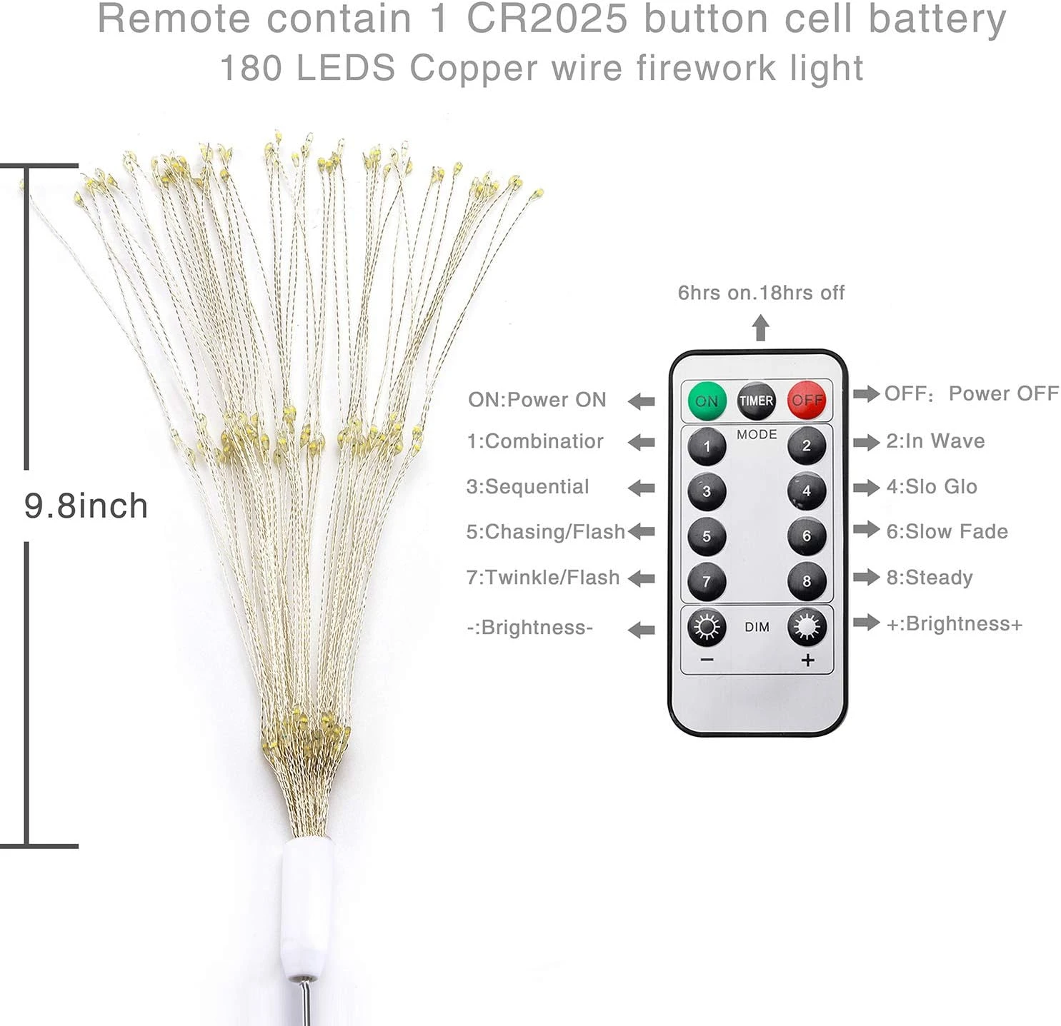 HEAGEERO Outdoor Battery Operated Chandelier 2 Pack,Firework Lights Starburst Light 180 LEDs,Ceiling Hanging Decorative For Party Christmas,Indoor Using 6 HEAGEERO Outdoor Battery Operated Chandelier 2 Pack,Firework Lights Starburst Light 180 LEDs,Ceiling Hanging Decorative For Party Christmas,Indoor Using - Image 6