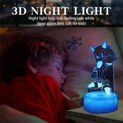 YAZJIWAN 3D Anime Lamp 2 Patterns 16 Color Change Decor Table Night Light With Remote Control, Christmas Birthday Gifts For Boys Girls Kids Room Decor -Xmas Lighting Shop 71tsrCjYZQL. AC SL1500