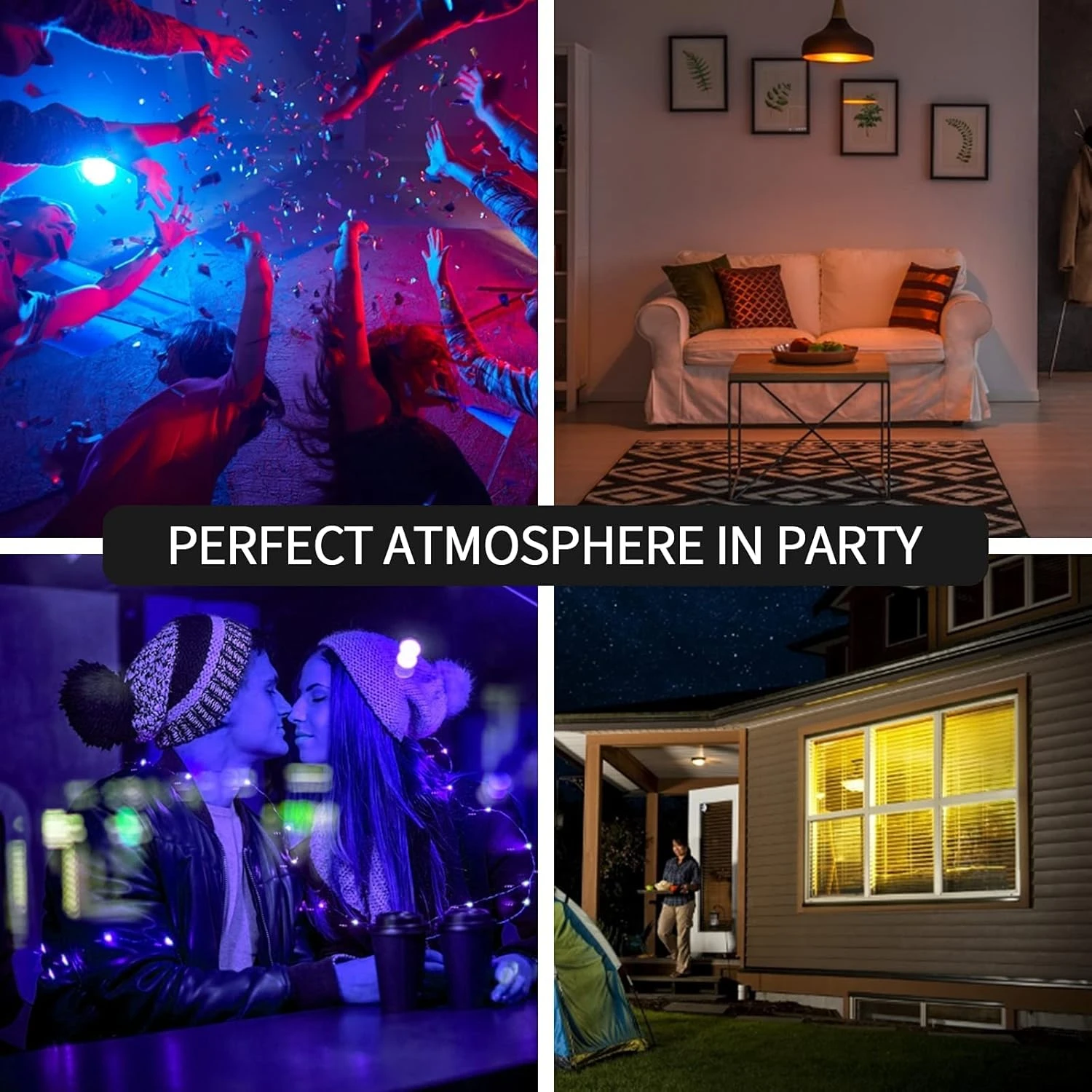 Red Light Bulb 9W (60W Equivalent) E26 Base Non-Dimmable, LED Colored Light Bulbs For Halloween Christmas Party Holiday Lighting 2-Pack 5 Red Light Bulb 9W (60W Equivalent) E26 Base Non-Dimmable, LED Colored Light Bulbs For Halloween Christmas Party Holiday Lighting 2-Pack - Image 5