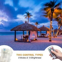 LED Rope Lights Battery Operated 8 Modes Timer Fairy String Lights With Remote,40Ft 120 LEDs Outdoor Tube Light Waterproof For Christmas Bedroom Patio Pool Garden Boat Camping Décor (Warm White) -Xmas Lighting Shop 71u19VT75eL. AC SL1300