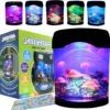 Toycol LED Jellyfish Lava Lamp USB Jellyfish Lamp Electric Aquarium Tank Mood Night Light With Color-Changing For Home Bar Bedroom Decoration Christmas Gift For Kids And Adults