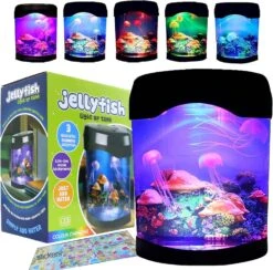 Toycol LED Jellyfish Lava Lamp USB Jellyfish Lamp Electric Aquarium Tank Mood Night Light With Color-Changing For Home Bar Bedroom Decoration Christmas Gift For Kids And Adults