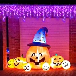 YEGUO 400 LED Purple Halloween Lights Outdoor Waterproof, 33ft 80 Drops Icicle Lights Christmas Lights Connectable, 8 Modes Halloween Lights With Memory For Fireplace Home Indoor Halloween Decor -Xmas Lighting Shop 71uARDnGB1L. AC SL1500