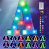 Light Up Colorful LED Marquee Letter Lights, 18 Colors Changing Alphabet Letters Sign With Remote Timer For Night Light Girls Bedroom Wedding Birthday Party Lamp Christmas Home Bar Decor- Colorful A