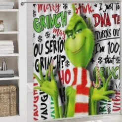 LIXBDHN 4Pcs Christmas Shower Curtain, Toilet Lid Rug, Contour Mat And Bath Mat With 12 Hooks For Bathroom Set Decor (72 X 72 Inch) -Xmas Lighting Shop 71uVQtr5zeL. AC SL1500