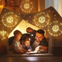 2Pack Firework Lights 200Led Silver Wire Starburst Lights 8 Modes Battery Operated Fairy Lights With Remote, Wedding Christmas Decorative Hanging Lights For Party Patio Garden Decoration (warm White) -Xmas Lighting Shop 71vIBQJbrL. AC SL1500