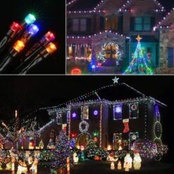 Toodour Battery Christmas Lights, 68.9ft 200 LED Christmas String Lights With 8 Twinkle Modes, Timer, Waterproof Battery Operated String Lights For Home, Party, Holiday, Christmas Decor - Multicolor -Xmas Lighting Shop 71vKRgWahKL. AC SL1000