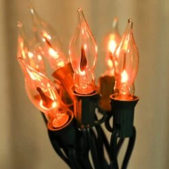 Christmas Decoration-Flickering Flame String Lights Outdoor Indoor, 10Ft C7 Retro Xmas Twinkle Flame Lights String With 10 Flame Light Bulbs(E12 Bulbs, Green) -Xmas Lighting Shop 71vk4h4DMTL. AC SL1500